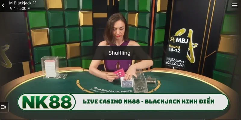 Live casino NK88 - Game bài Blackjack kinh điển